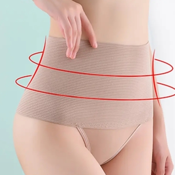 High Waist Cincher Girdle Shaper Thong For Women Beige - Picture 2 of 4